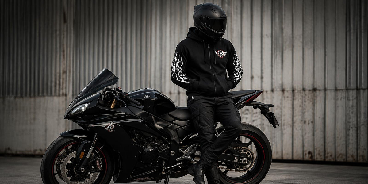 Gears Armored Motorcycle Riding Hoodie Black